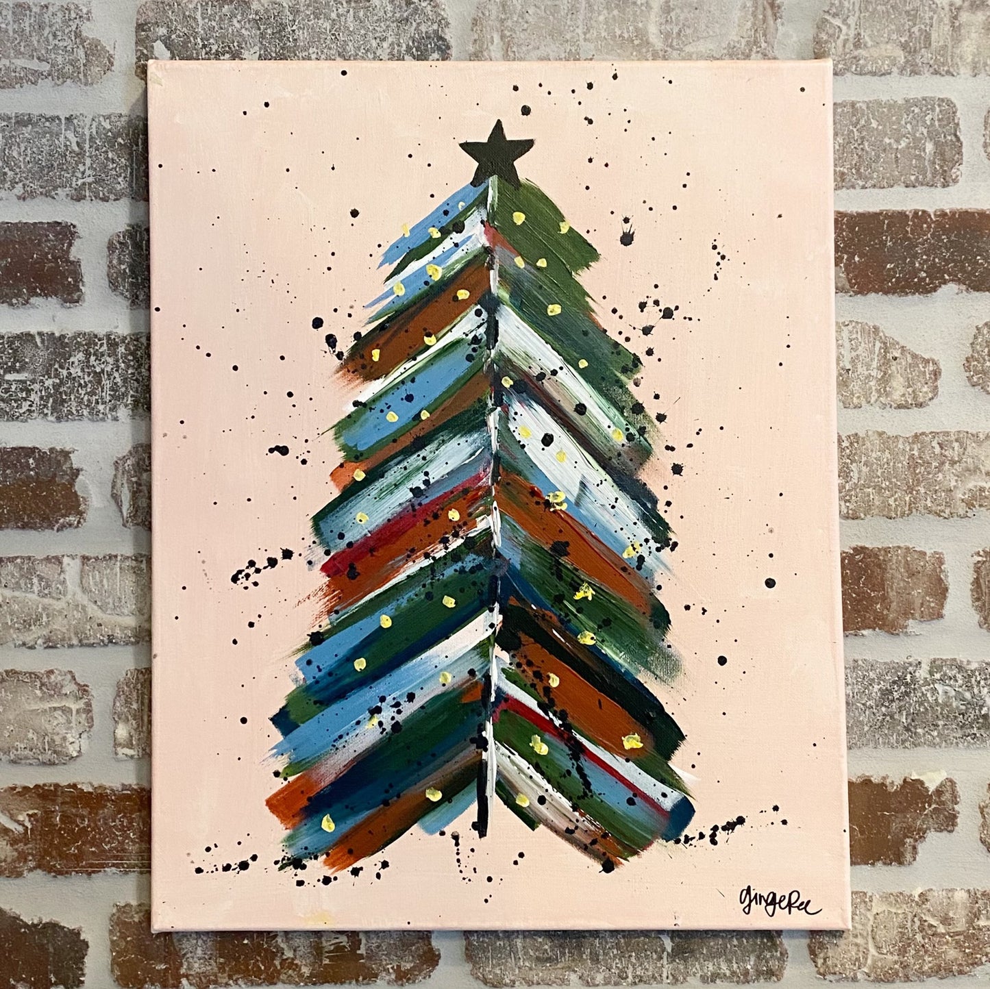 Modern Christmas Canvas Class - Friday, December 19th - 6:30-8:30PM