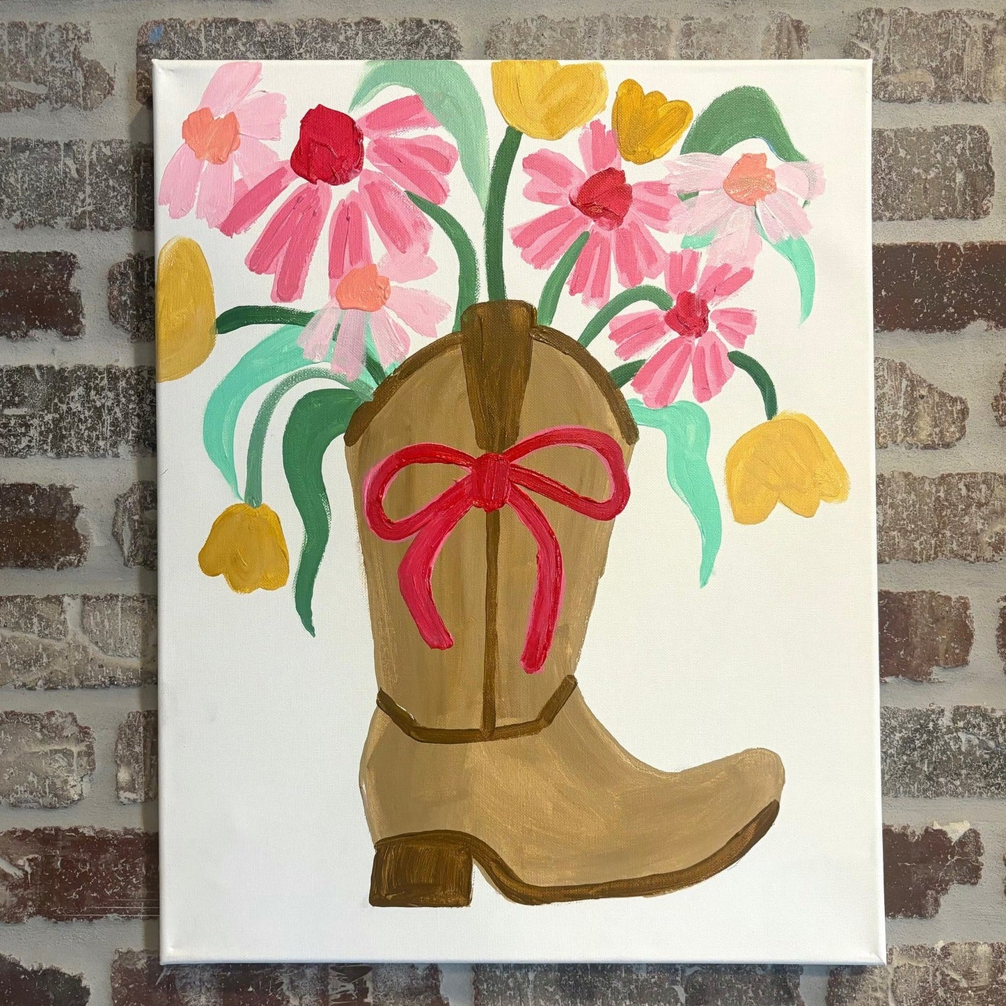 Floral Cowgirl Canvas Class - Saturday, February 28th - 2:30-4:30PM