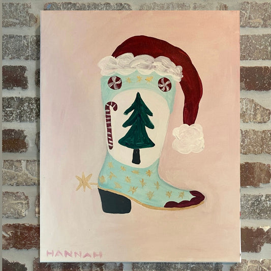 Christmas Cowboy Canvas Class - Saturday, November 8th - 3:30-5:30PM
