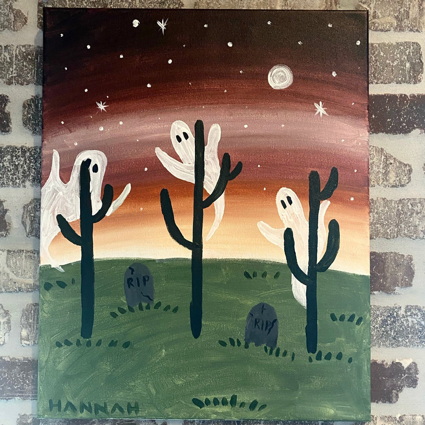 Cactus Graveyard Canvas Class - Saturday, October 18th - 11AM-1PM