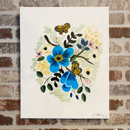 Blue Blooms Canvas Class - Friday, September 5th - 6:30-8:30PM