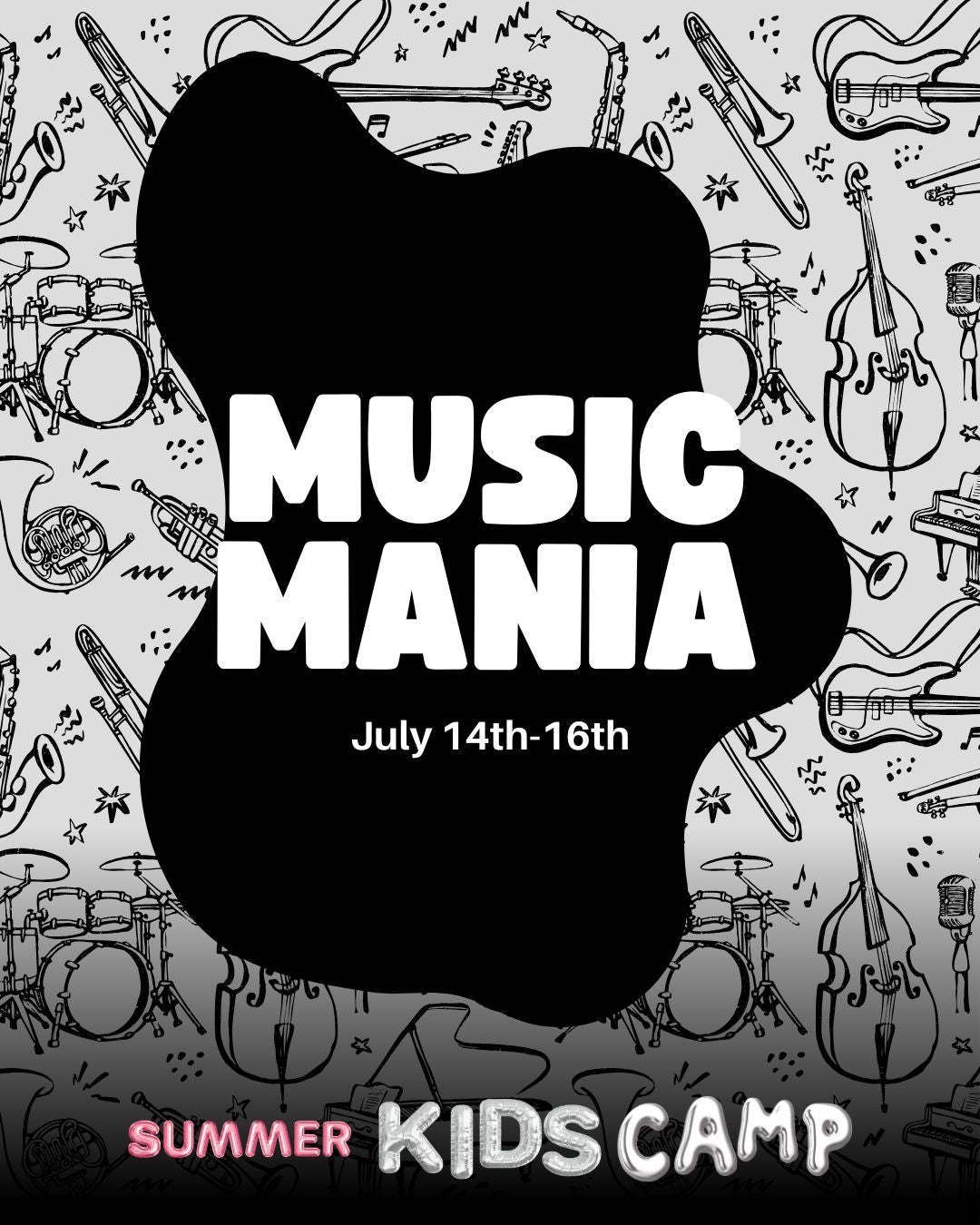Music Mania - Summer Kids Camp - July 14-16th - 9-11:30AM