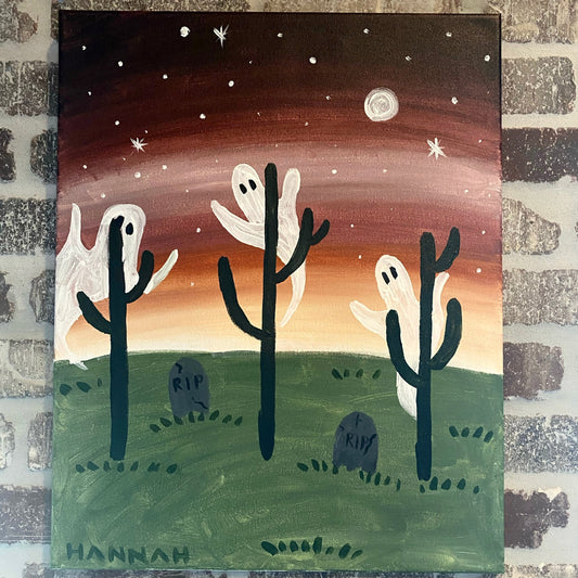 Cactus Graveyard Canvas Class - Saturday, October 18th - 11AM-1PM