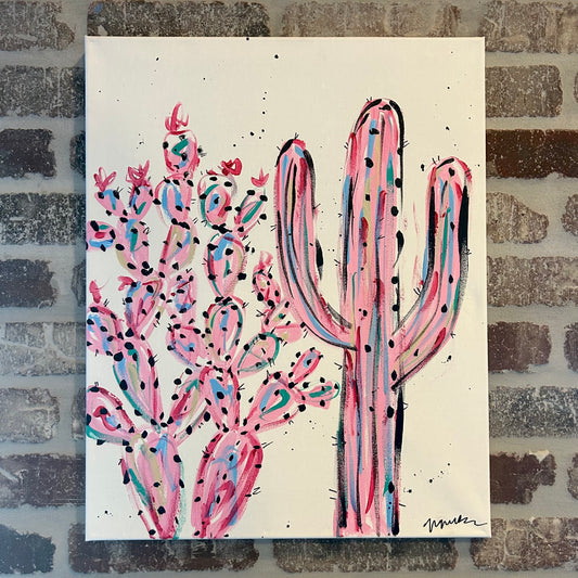 Confetti Cactus Canvas Class - Friday, February 27th - 6:30-8:30PM