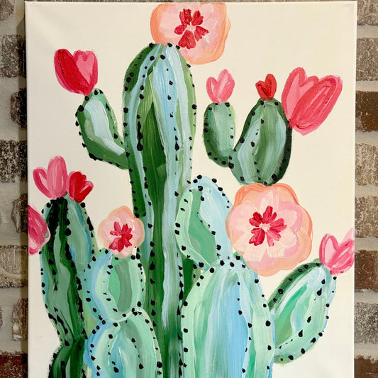 Summer Cacti Canvas Class - Friday, August 15th - 6:30-8:30PM